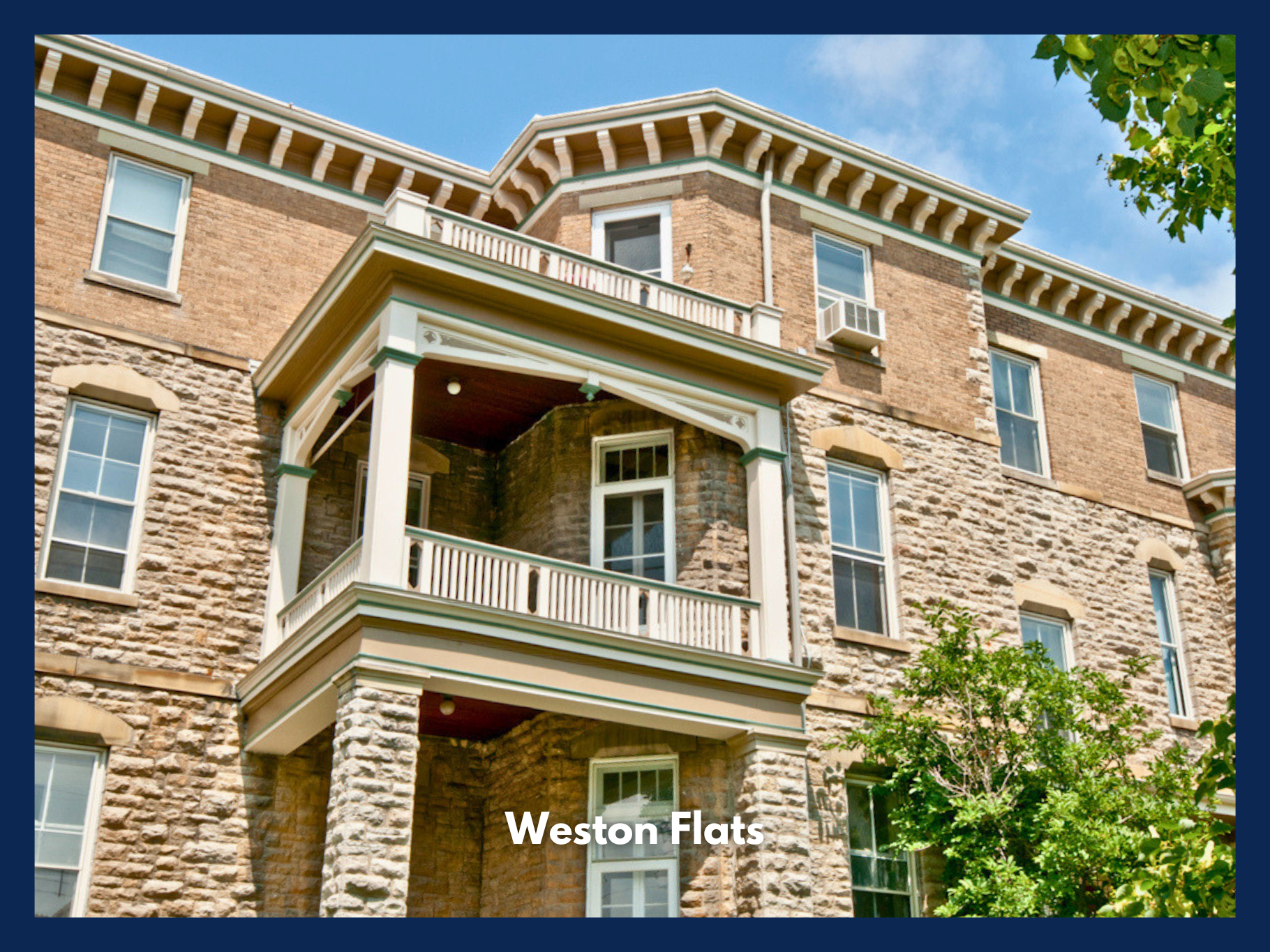 Exterior view of Weston Flats