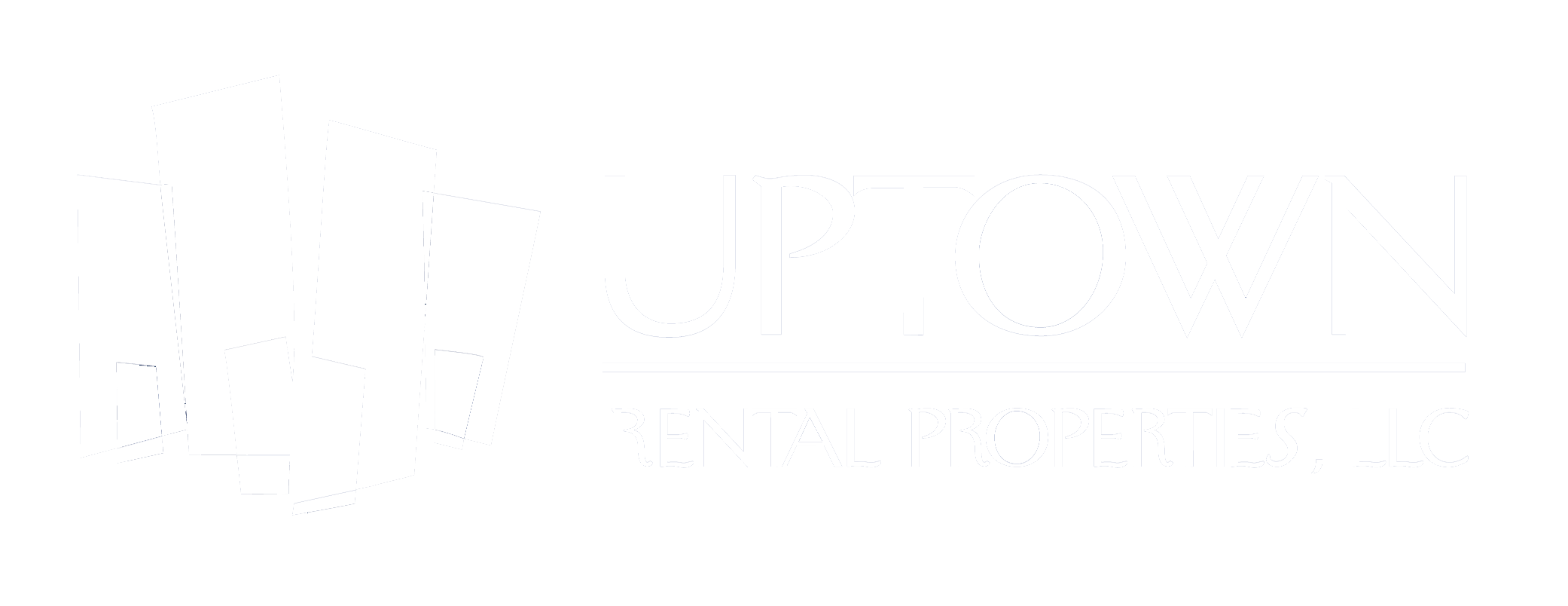 Uptown Rental Properties White Logo